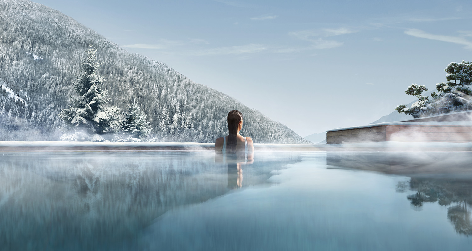 Lefay Resort & SPA Dolomiti_7_PISCINA INTERNA ESTERNA WINTER OUTDOOR