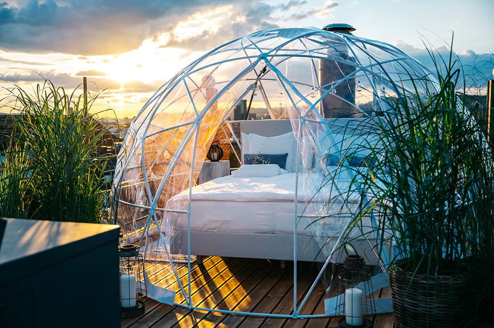Penthouse meets Glamping: Bubble Suites am Widder Hotel.