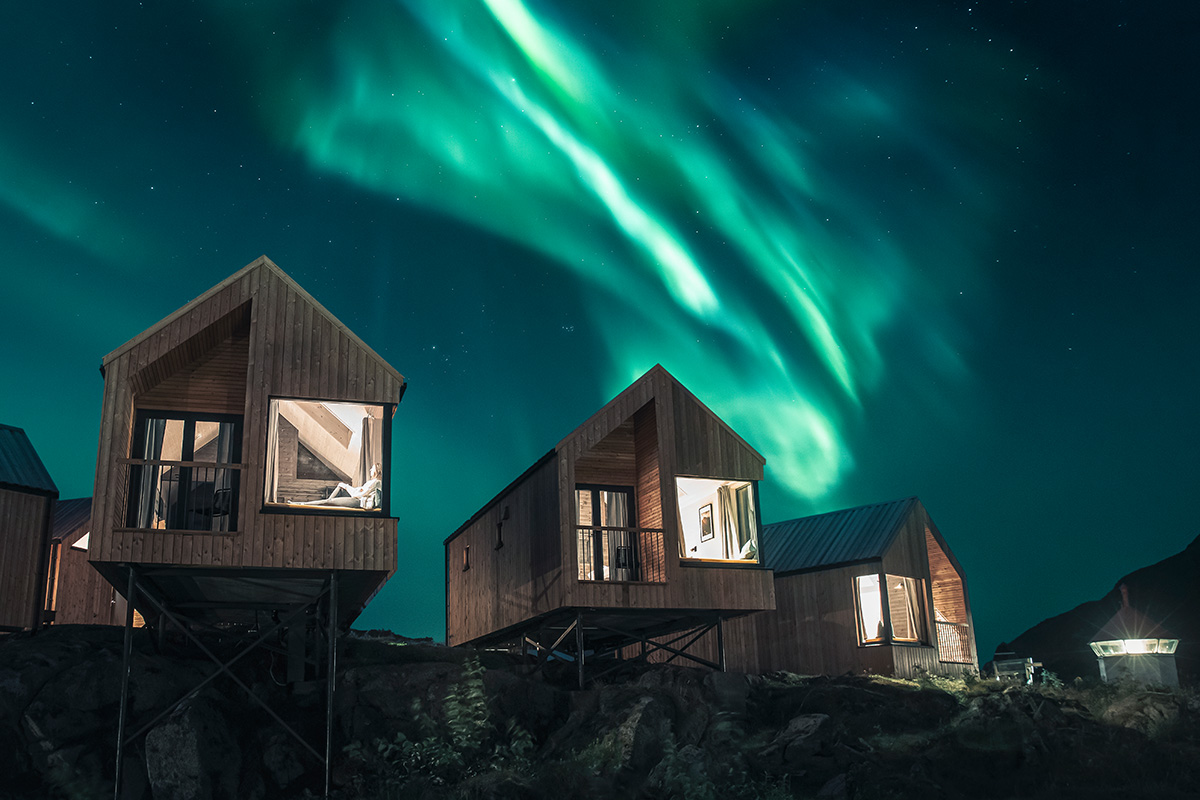 Norwegen Hotel Polarlichter