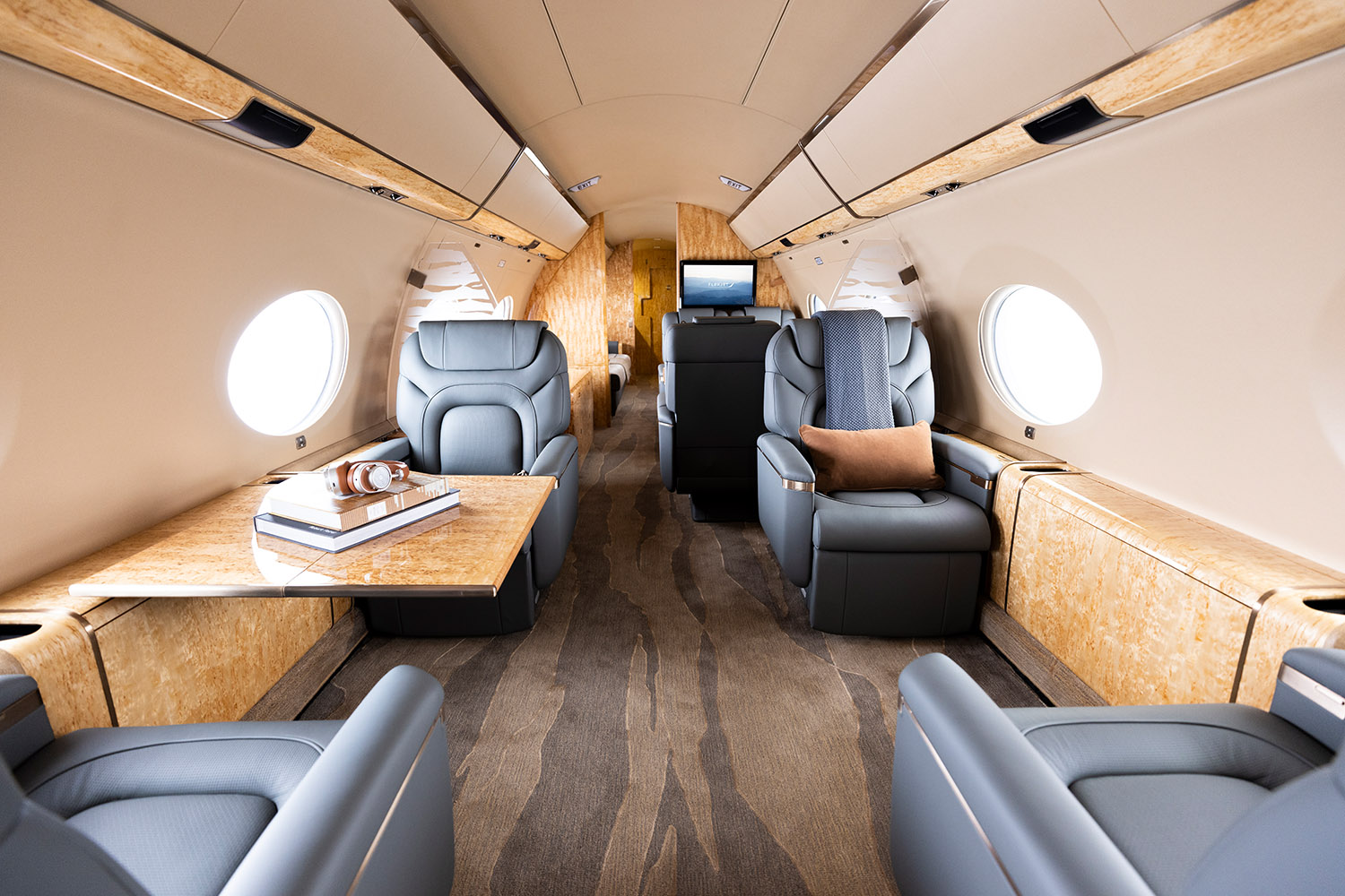 Die Flexjet G650 überzeugt mit luxuriöser Ausstattung, viel persönlichem Freiraum und ausgezeichnetem Service.